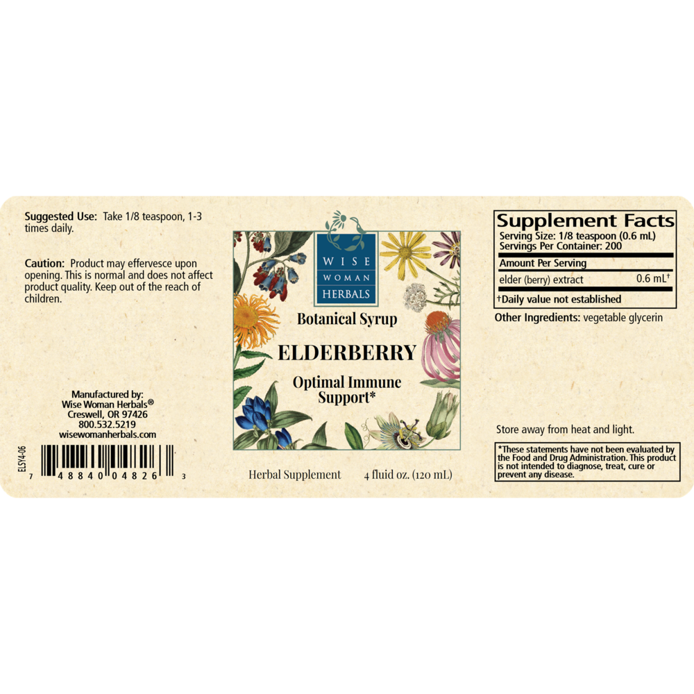 Product image for Elderberry Syrup.