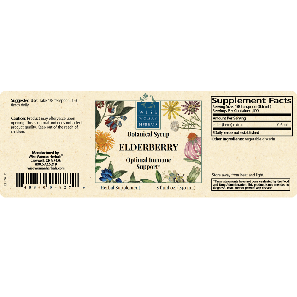 Product image for Elderberry Syrup.
