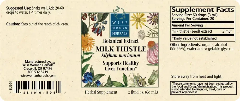 Product image for Silybum marianum - milk thistle.