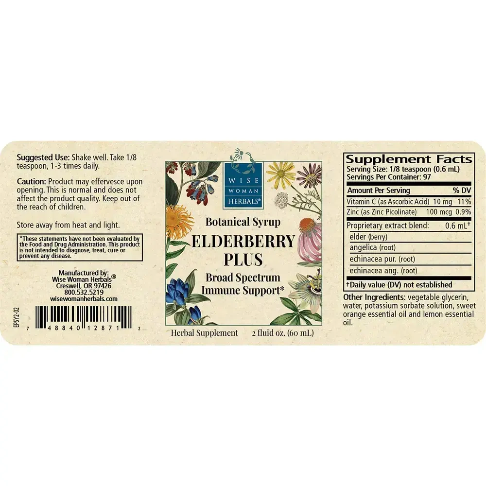 Product image for Elderberry Plus Syrup.
