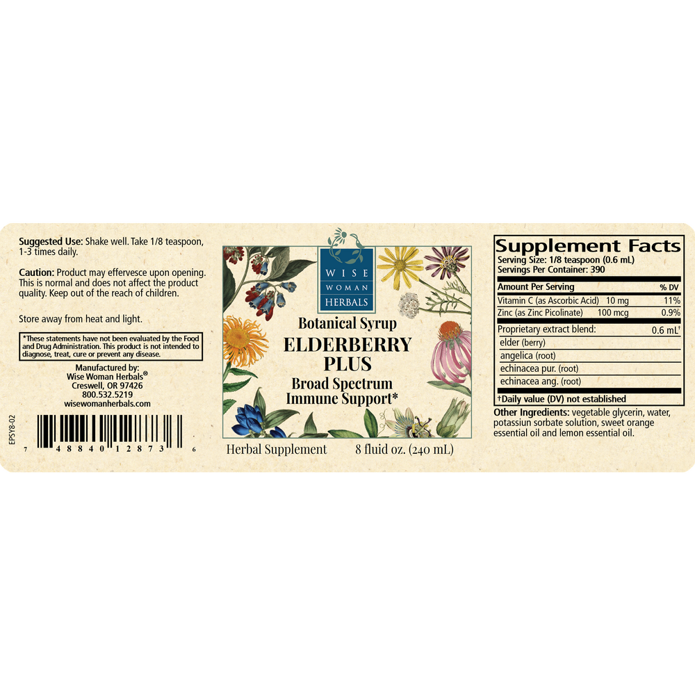 Product image for Elderberry Plus Syrup.