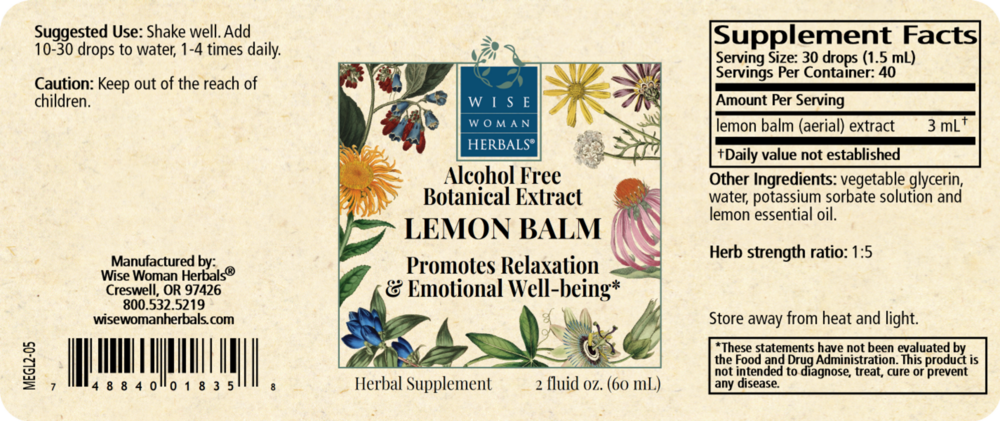 Product image for Melissa Glycerite.