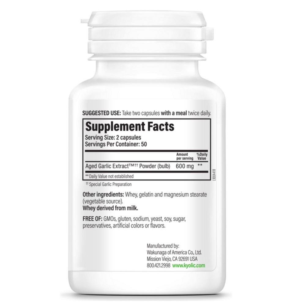 Product image for Kyolic Aged Garlic Extract Cardiovascular Formula 100.