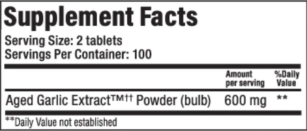 Product image for Kyolic Aged Garlic Extract Formula 100 - Cardio Tablets.