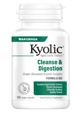 Kyolic Aged Garlic Extract Formula 102 - Candida Cleanse & Digestion 100 capsules