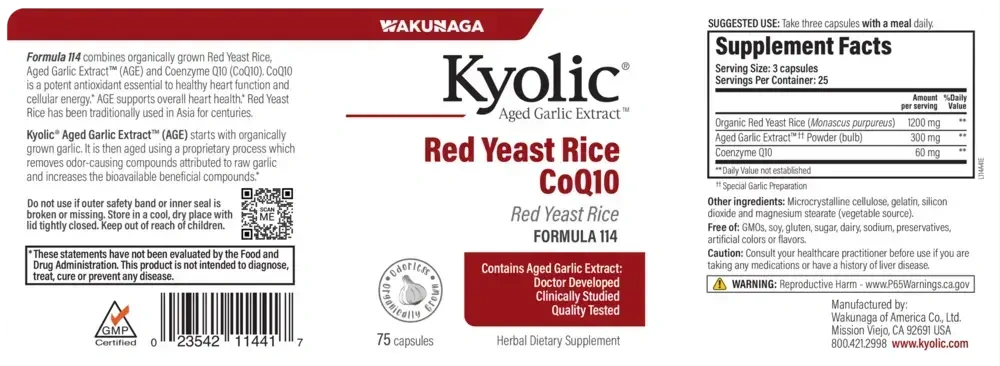 Product image for Kyolic Red Yeast Rice.