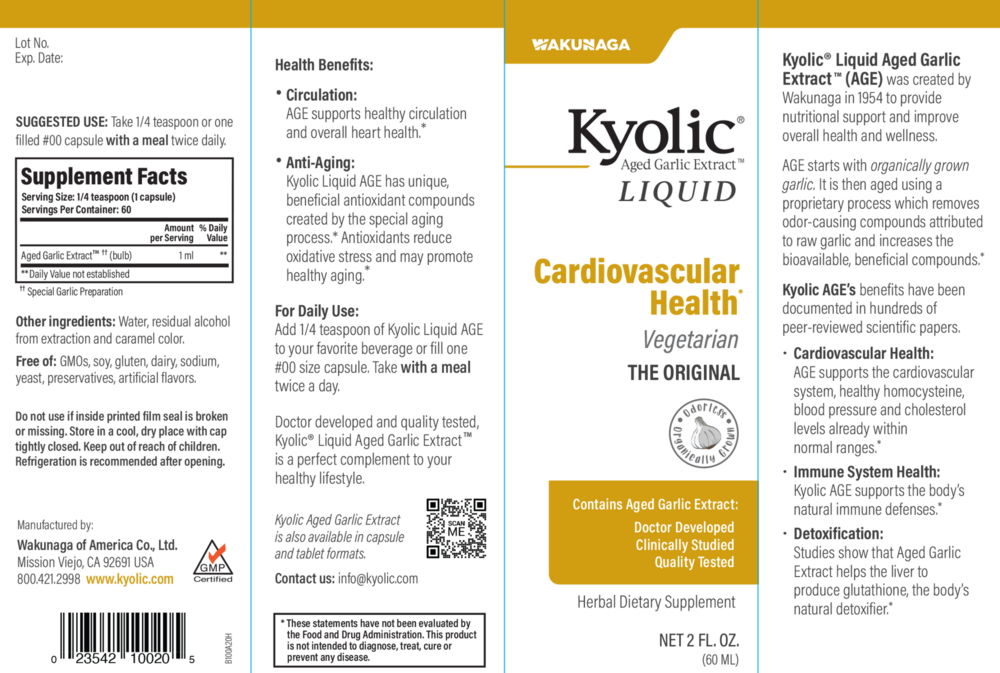 Product image for Liquid Aged Garlic Extract Plain No caps Formula 100.