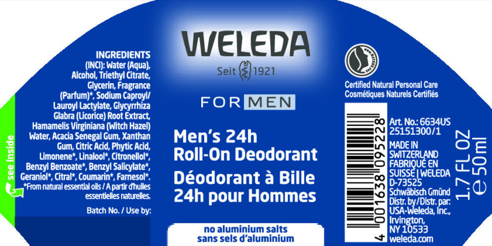 Product image for Men 24h Roll-On Deodorant.