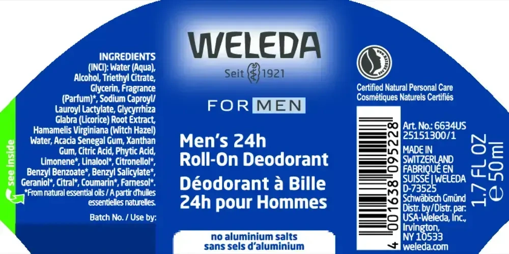 Product image for Men 24h Roll-On Deodorant.