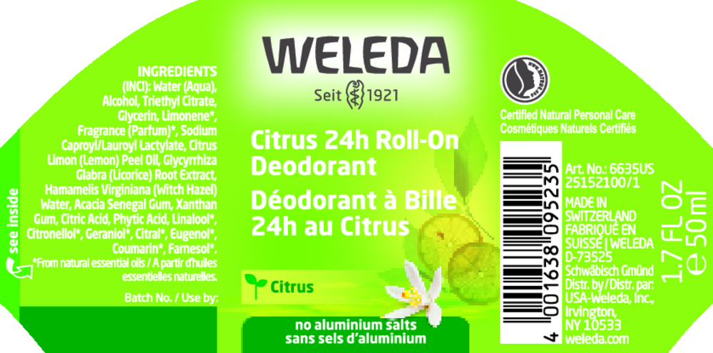Product image for Citrus 24h Roll-On Deodorant.