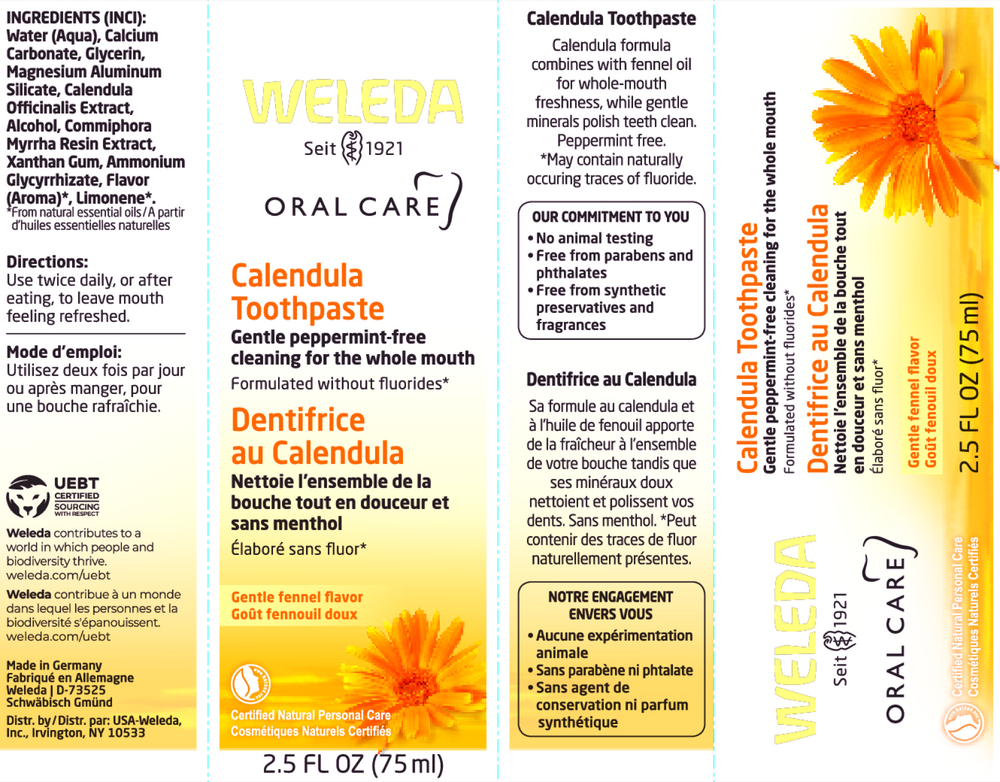 Product image for Calendula Toothpaste.