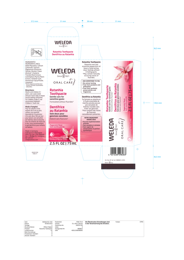 Product image for Ratania Toothpaste.