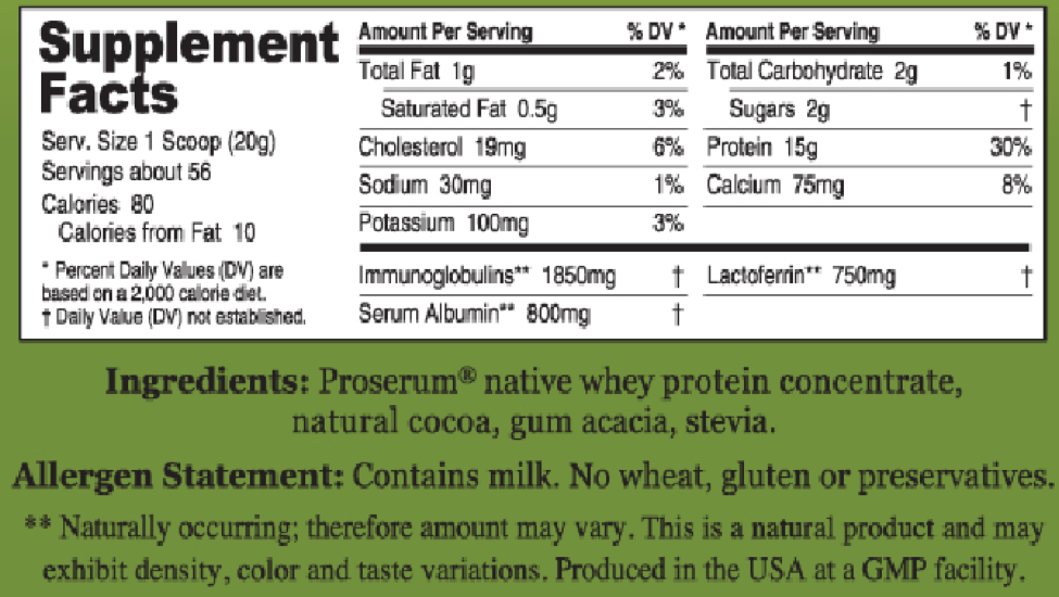 Product image for Vital Whey®, Cocoa Grass-Fed Whey Protein.