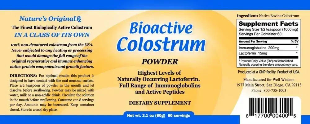 Product image for Bioactive Colostrum.