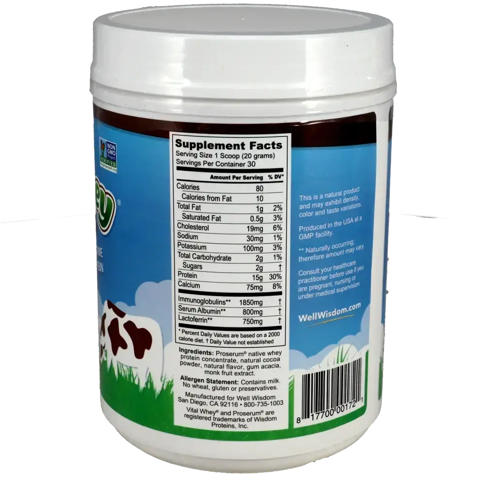 Product image for Vital Whey®, Cocoa Grass-Fed Whey Protein.