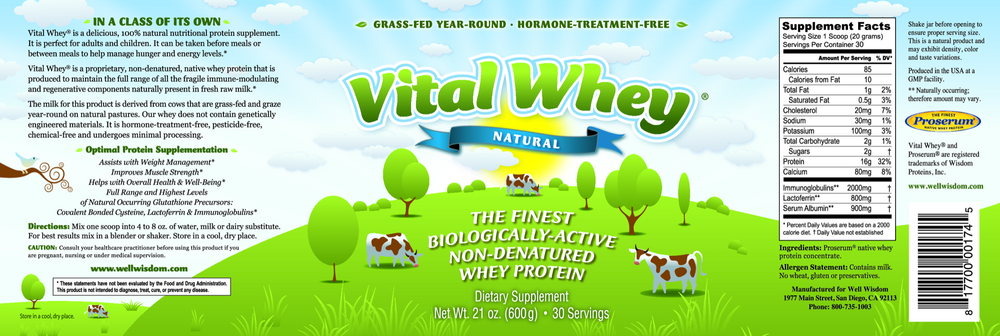 Product image for Vital Whey Natural Flavor.