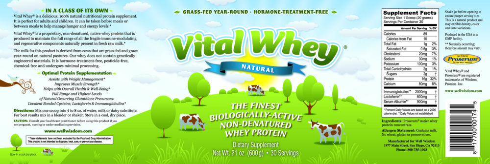 Product image for Vital Whey Natural Flavor.