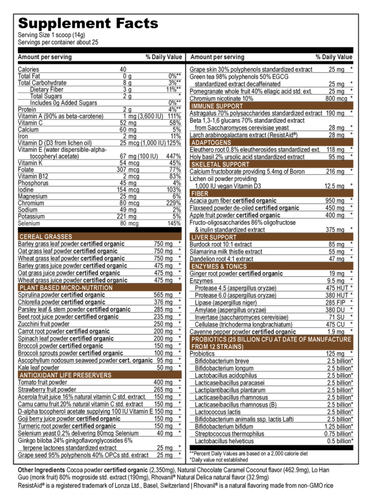 Product image for Green Vibrance Chocolate Coconut.