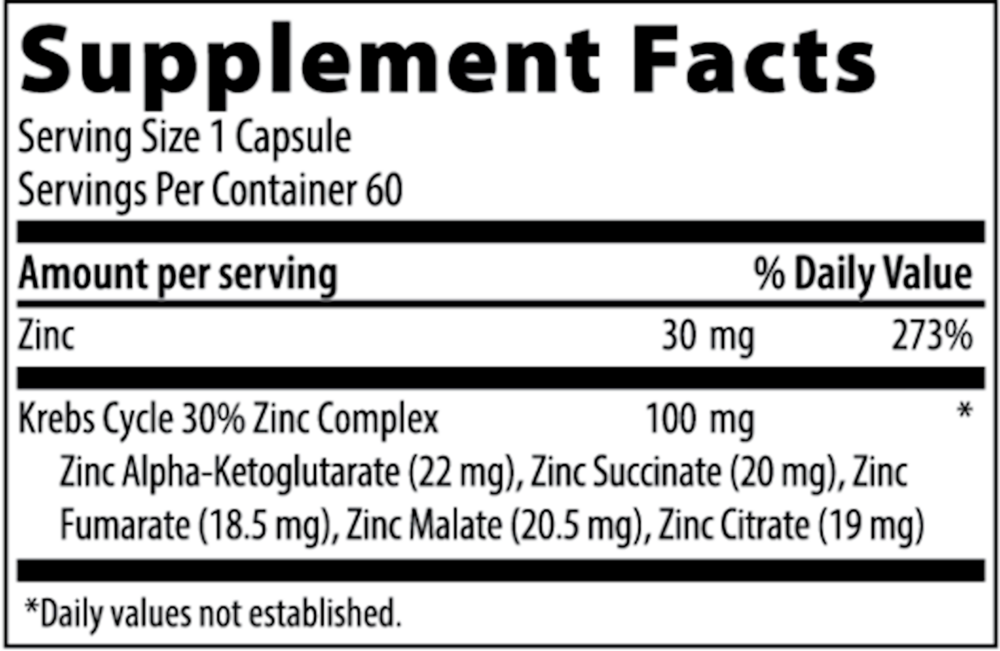 Product image for Krebs Zinc.