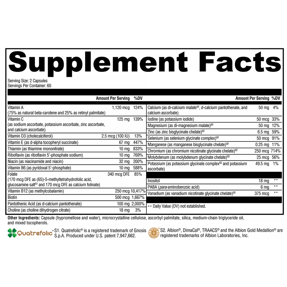 Product image for ActivNutrients Without Copper &amp; Iron (Multivitamin).