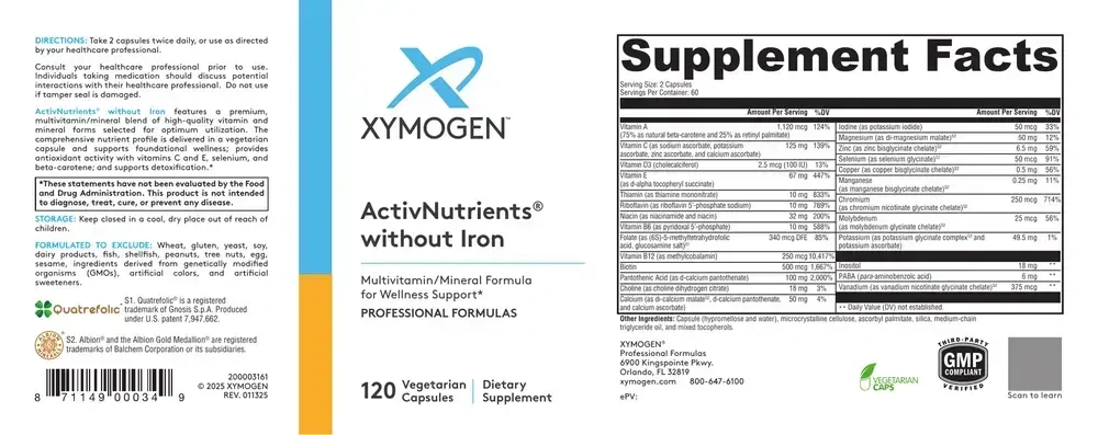 Product image for ActivNutrients Without Iron (Multivitamin).