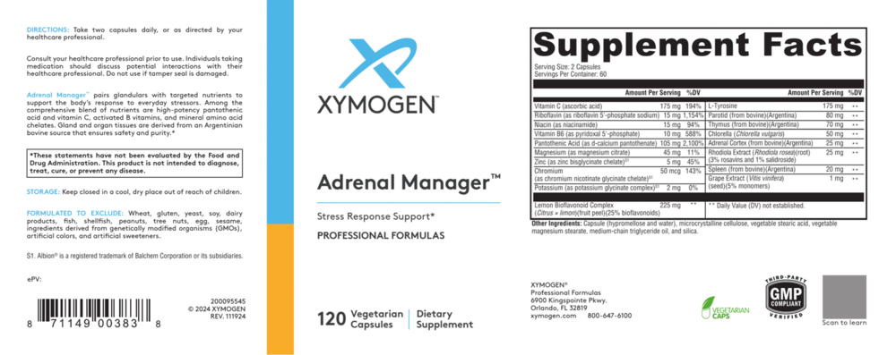 Product image for Adrenal Manager.