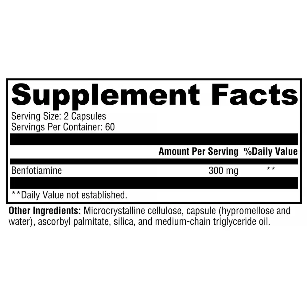 Product image for Benfotiamine.