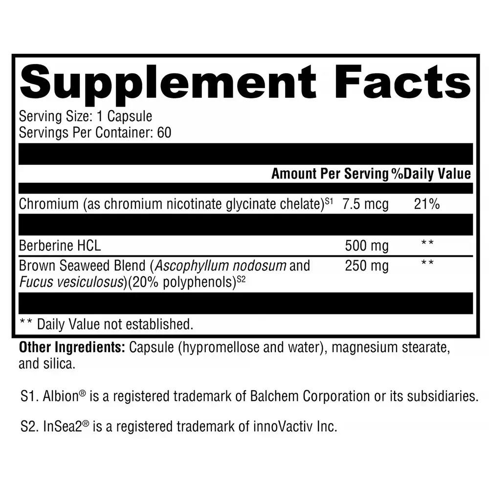 Product image for Berberine with InSea2.