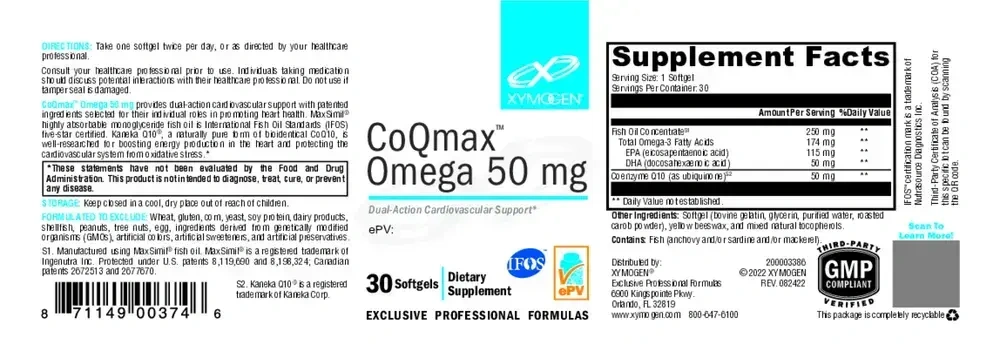 Product image for CoQmax Omega 50mg.