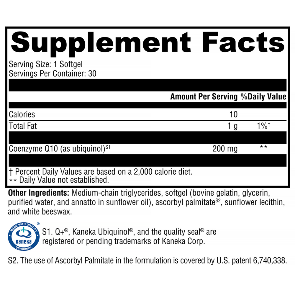 Product image for CoQmax Ubiquinol 200mg.