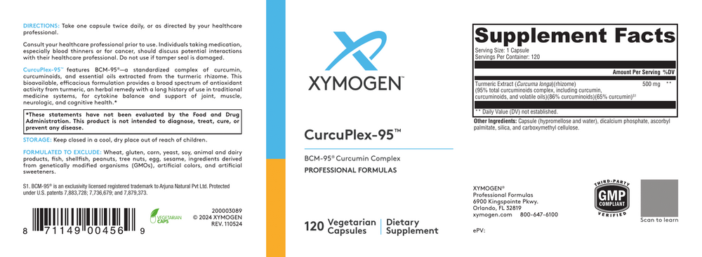 Product image for CurcuPlex-95 (Curcumin/Turmeric).