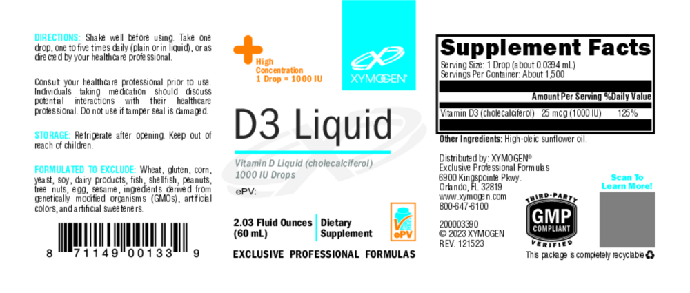 Product image for D3 Liquid.