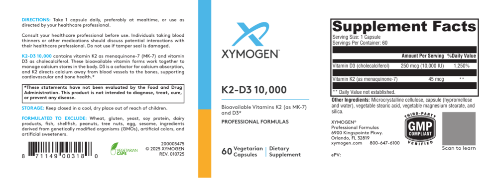 Product image for K2-D3 10,000 (Vitamin D3).