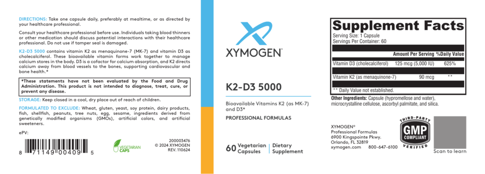 Product image for K2-D3 5000 (Vitamin D3).
