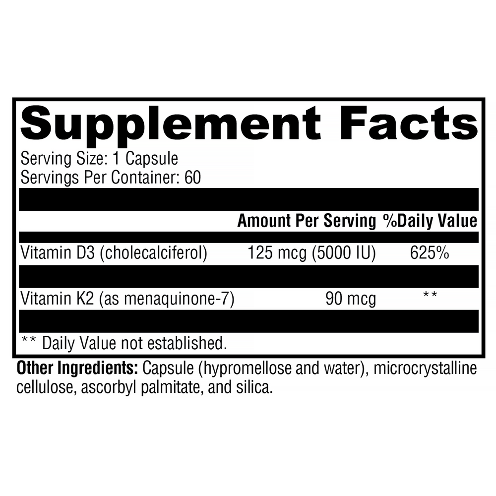 Product image for K2-D3 5000 (Vitamin D3).