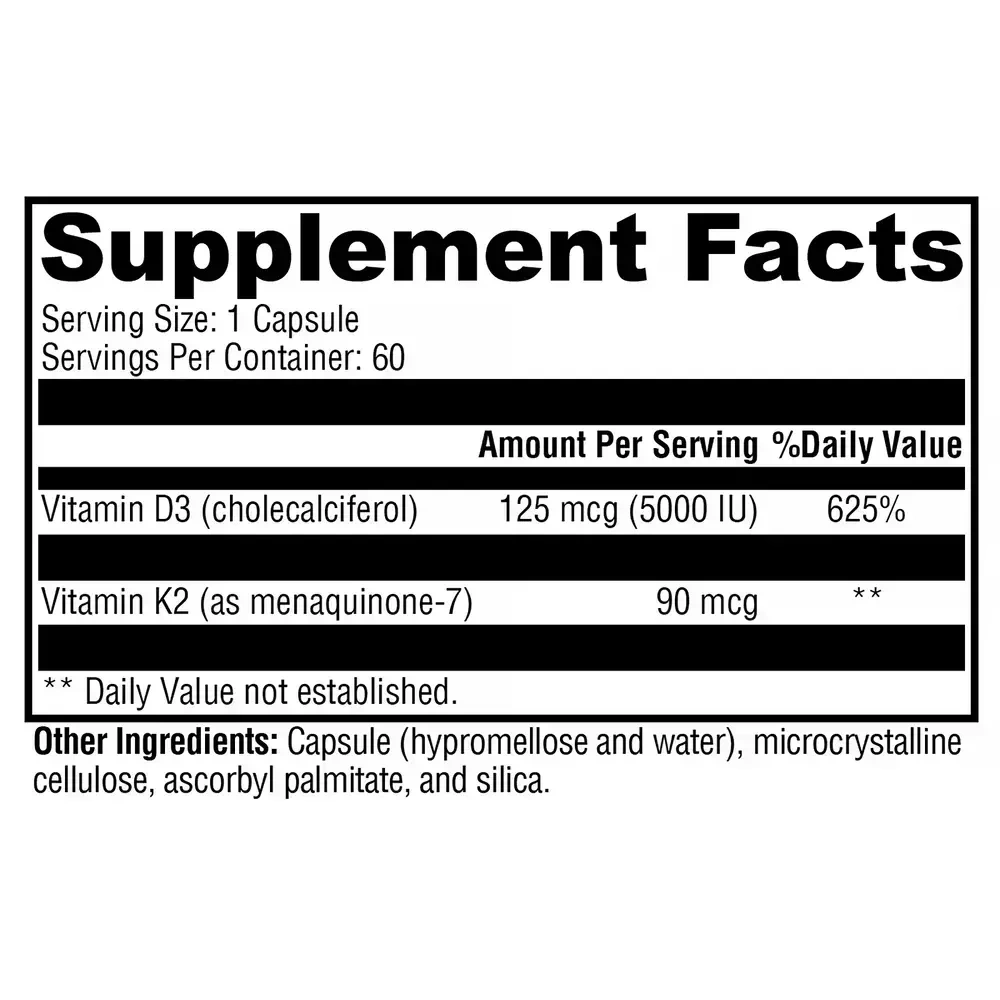 Product image for K2-D3 5000 (Vitamin D3).