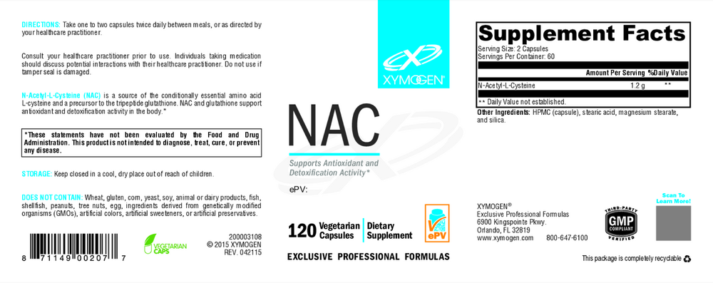 Product image for NAC N-Acetyl-L-Cysteine.