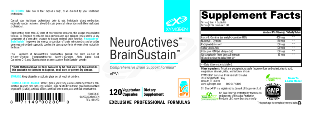 Product image for NeuroActives BrainSustain.