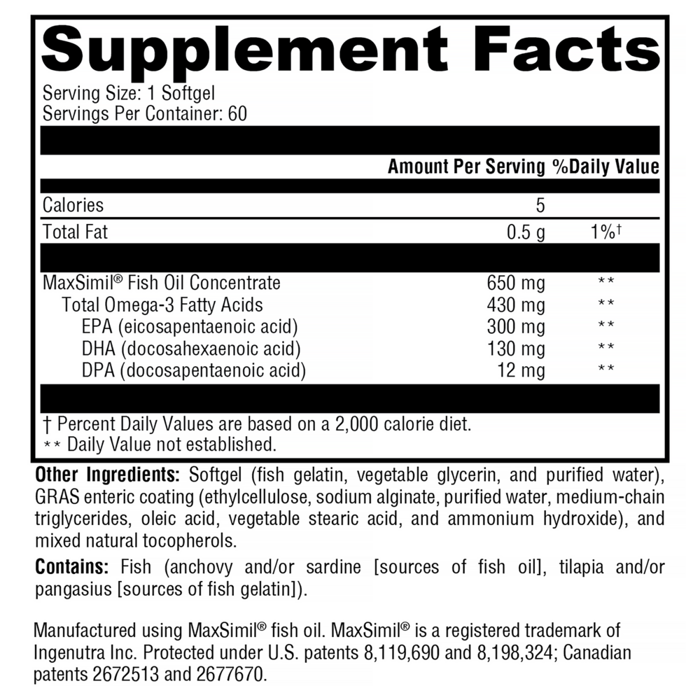 Product image for Omega MonoPure 650 EC (Fish Oil).