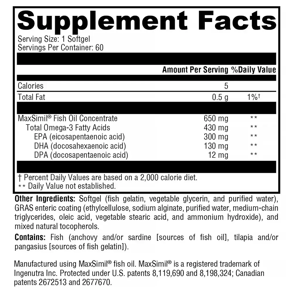 Product image for Omega MonoPure 650 EC (Fish Oil).