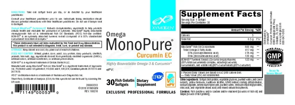 Product image for Omega MonoPure Curcumin EC.
