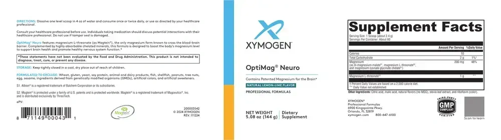 Product image for OptiMag Neuro (Magnesium) Lemon-Lime.