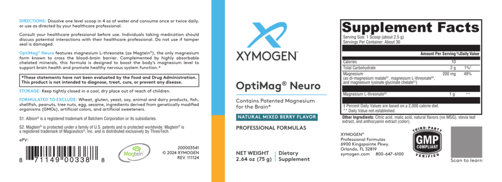 Product image for OptiMag Neuro (Magnesium) Mixed Berry.