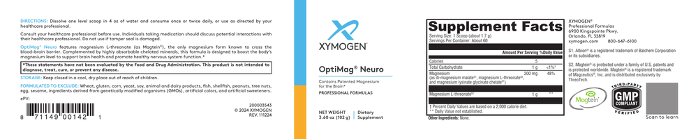 Product image for OptiMag Neuro Unflavored Magnesium L-threonate.