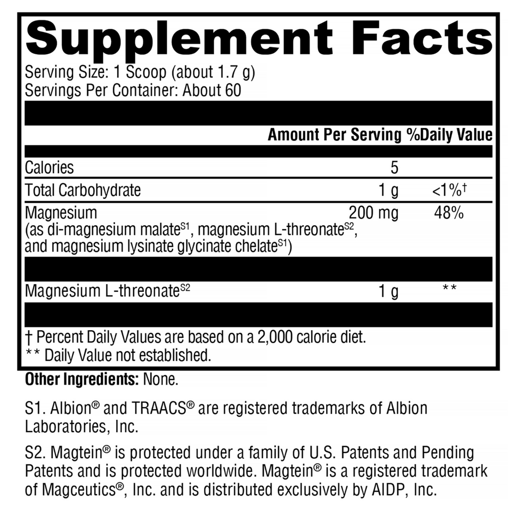 Product image for OptiMag Neuro Unflavored Magnesium L-threonate.