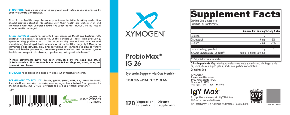 Product image for ProbioMax IG 26 Probiotic.