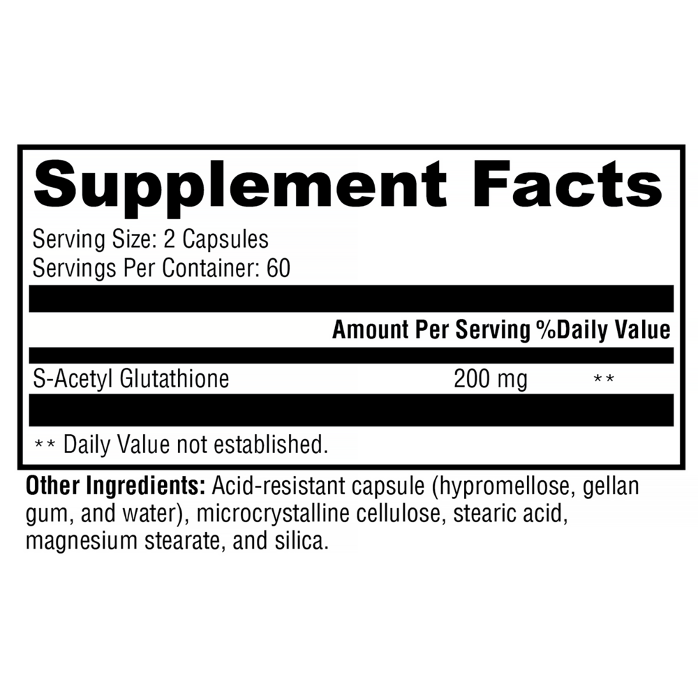 Product image for S-Acetyl Glutathione (Antioxidant Support).