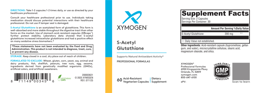 Product image for S-Acetyl Glutathione (Antioxidant Support).