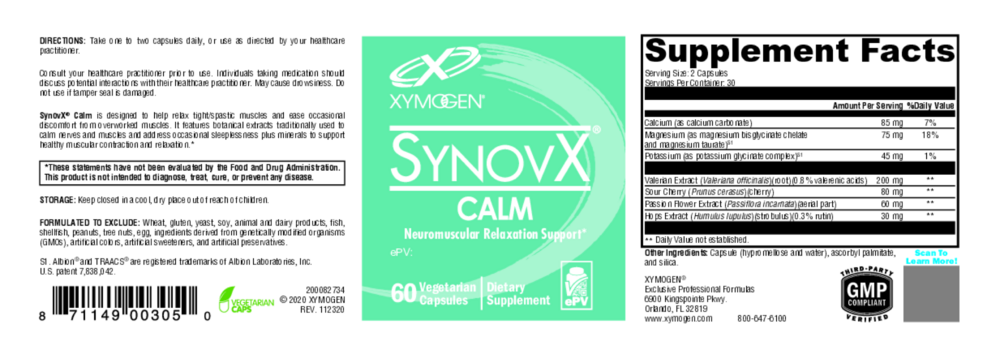 Product image for SynovX Calm.