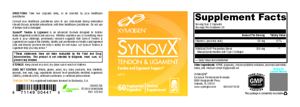 Product image for SynovX Tendon &amp; Ligament.